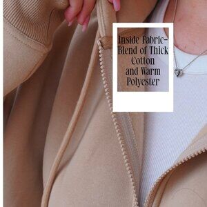 Heavy Weight Zip Up Hoodie; Fall/Winter Oversized Casual Trendy Cotton Long